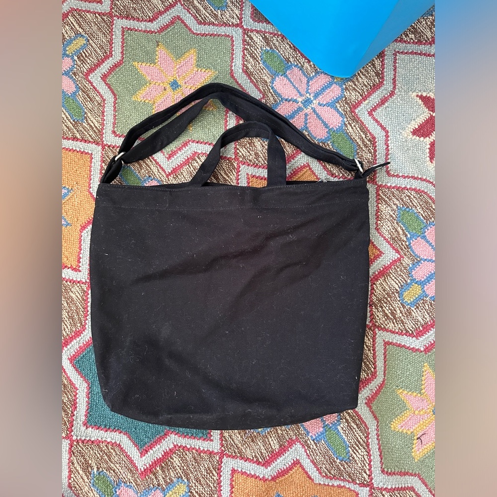 Baggu black zipper duck bag